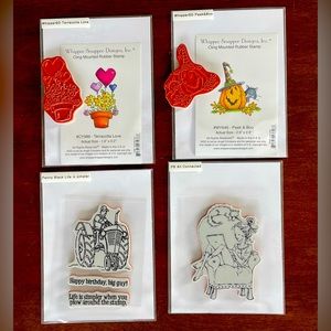 LOT 4 Stamps- Brand NEW Whipper SD/Penny Black designs